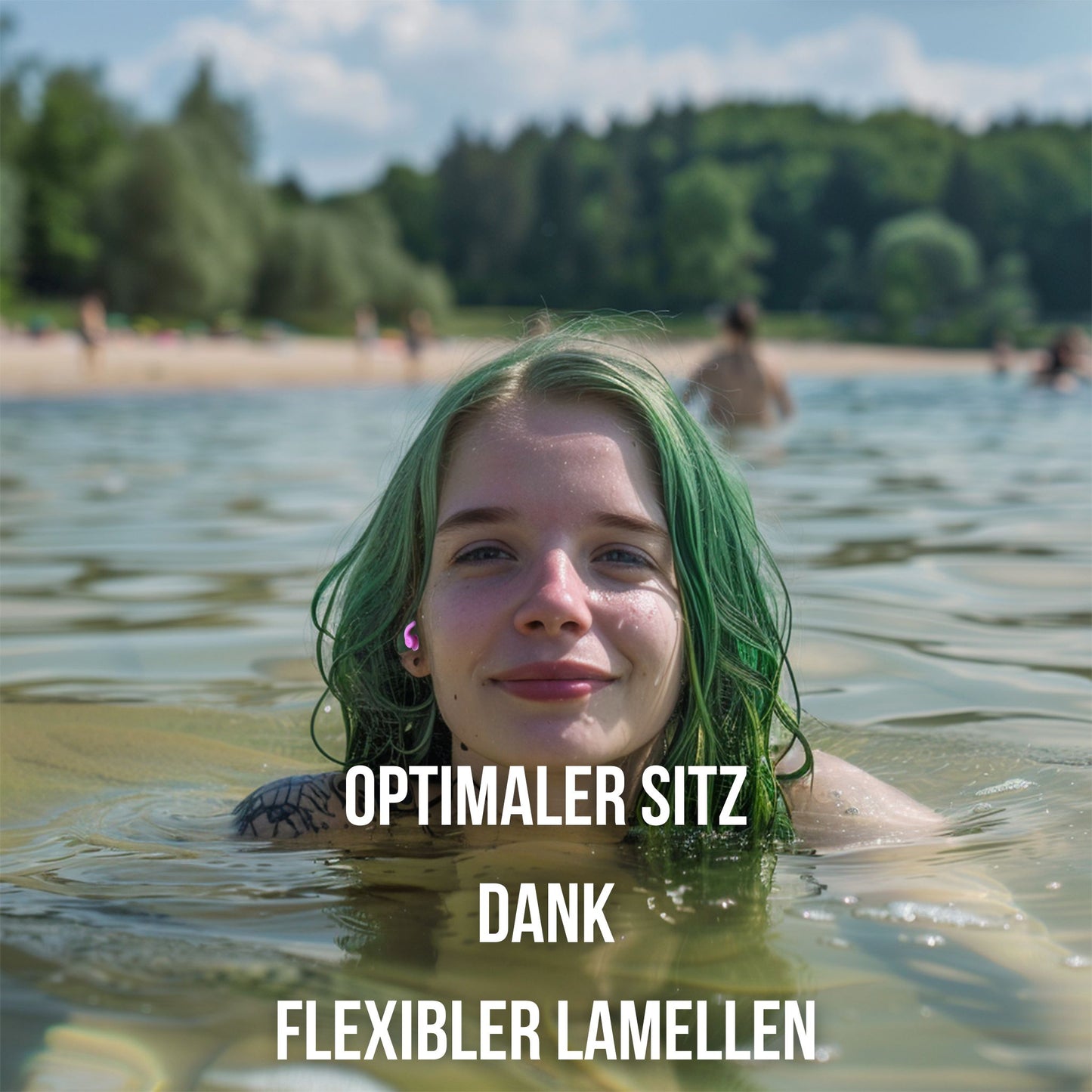 OHRSTÖPSEL "Spreesurferin" | SCHWIMMEN, SCHNORCHELN, TAUCHEN, WASSERSPORT, DUSCHEN, BADEN mit flexiblem Sitz für optimalen Schutz im Wasser