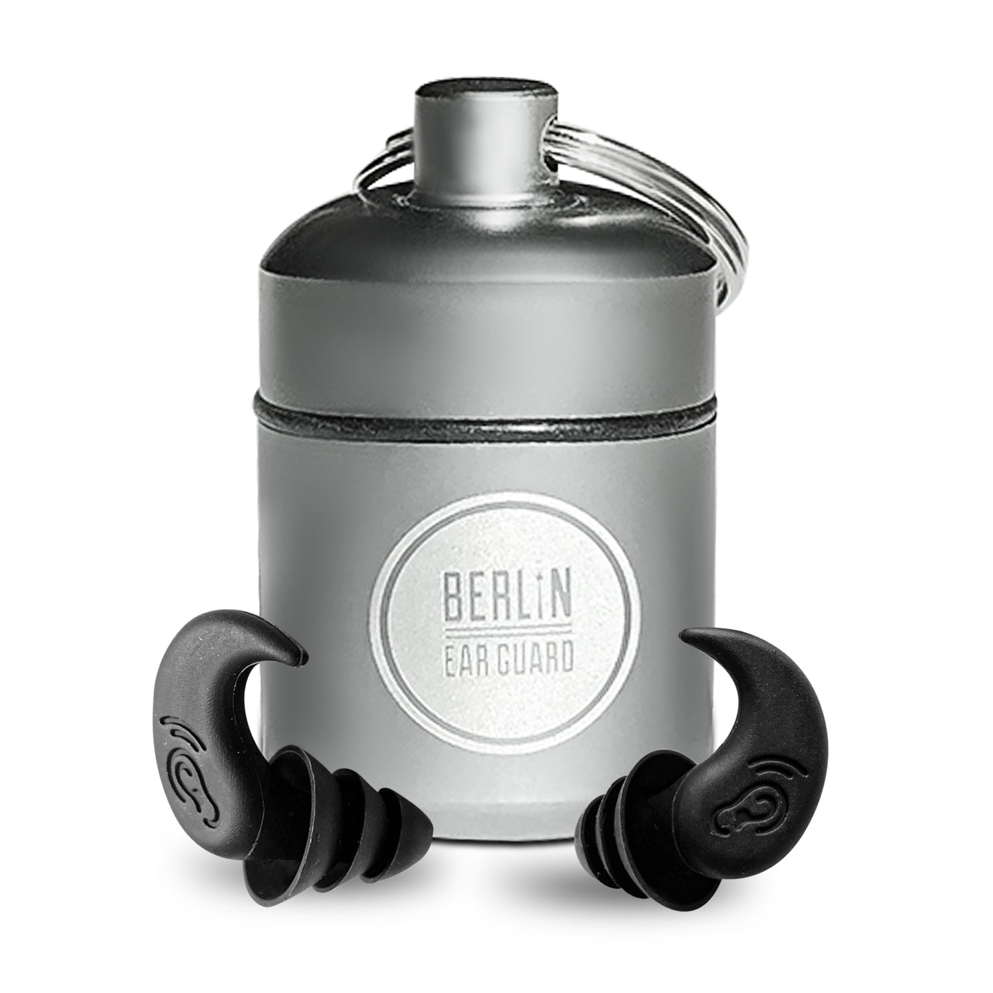 Schwimmohrstöpsel "Schwanenwerder" | Ohrstöpsel zum SCHWIMMEN, SCHNORCHELN, TAUCHEN mit praktischem Aluminium-Etui von Berlin Ear Guard