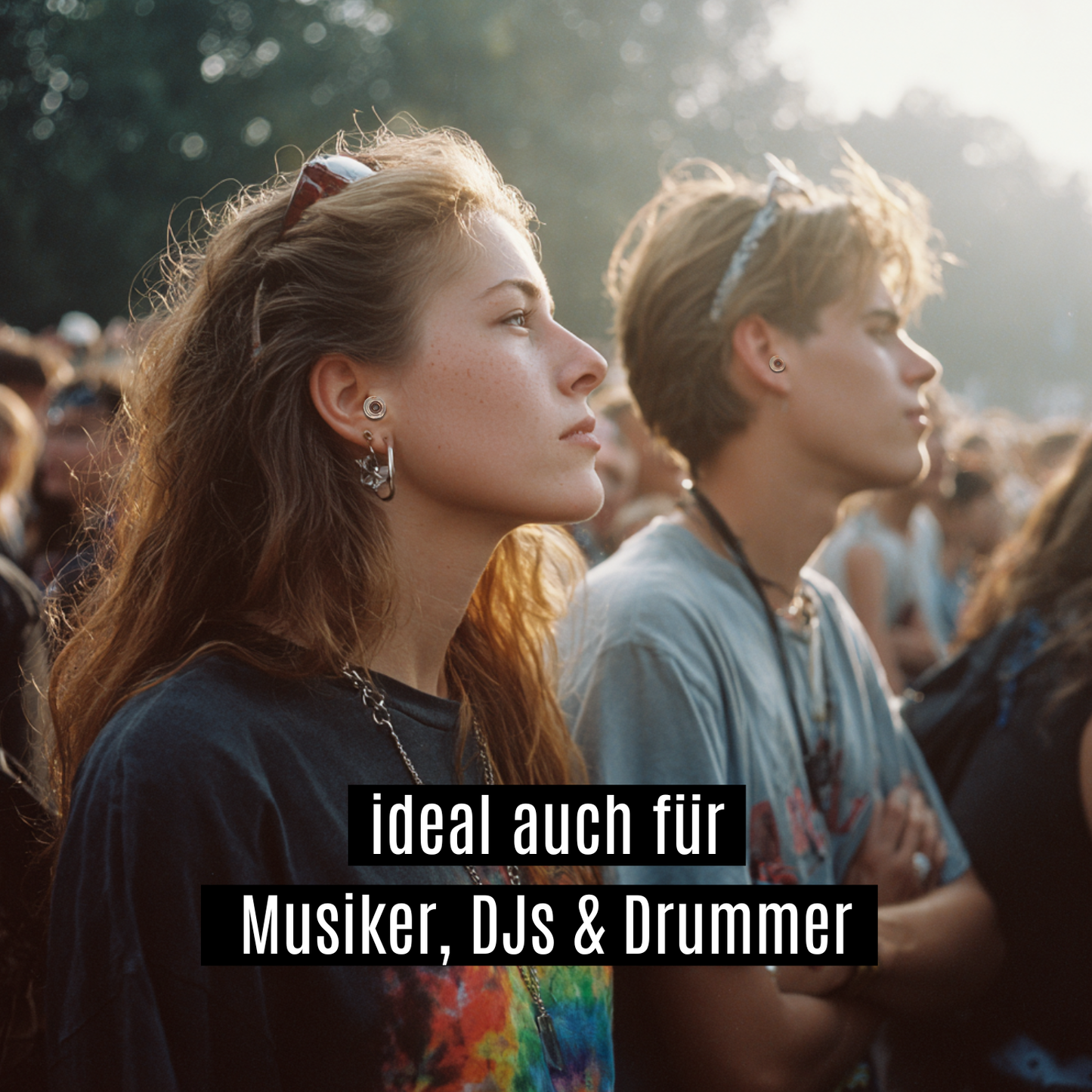 Konzert Ohrstöpsel Set "Goldelse" | 2 Paar + Behälter + Stoffbeutel | 23dB | Festival Club | Musiker & DJ Gehörschutz