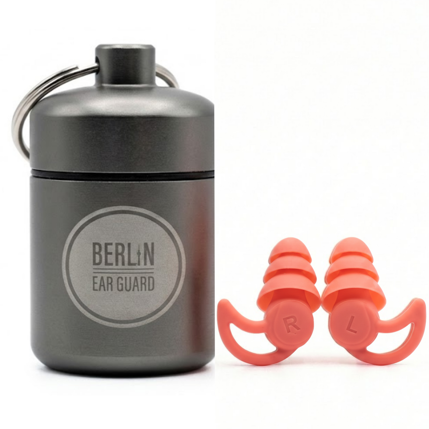 Tiefschlaf-Bundle Deluxe | Ohrstöpsel Seitenschläfer Pink | Aluminium-Aufbewahrungsbehälter für ruhigen Schlaf