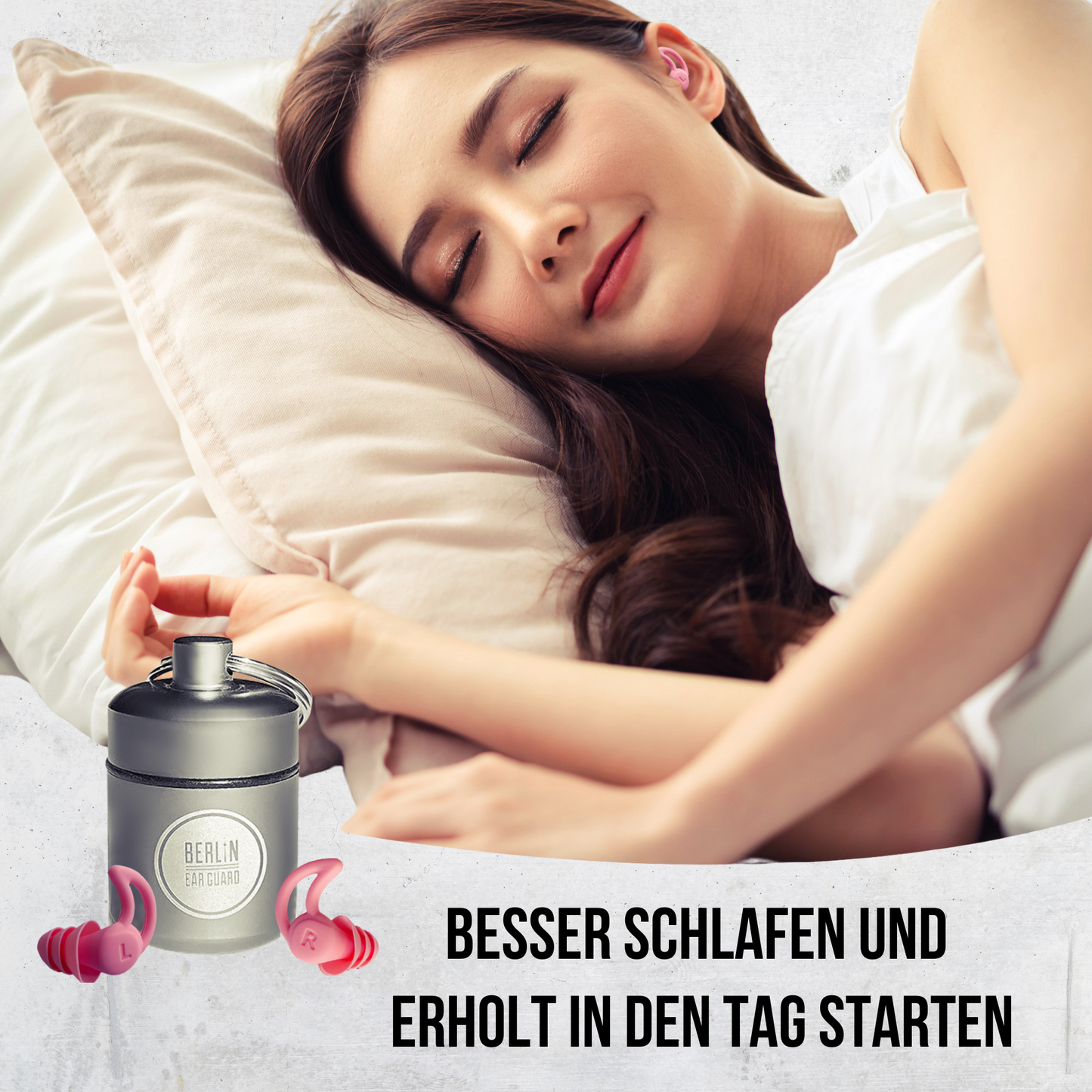 Tiefschlaf-Bundle Deluxe | Ohrstöpsel Seitenschläfer Pink | Ohrstöpsel Mäuseohr Schwarz | Schlafmaske Henry Schwarz | + Bonus