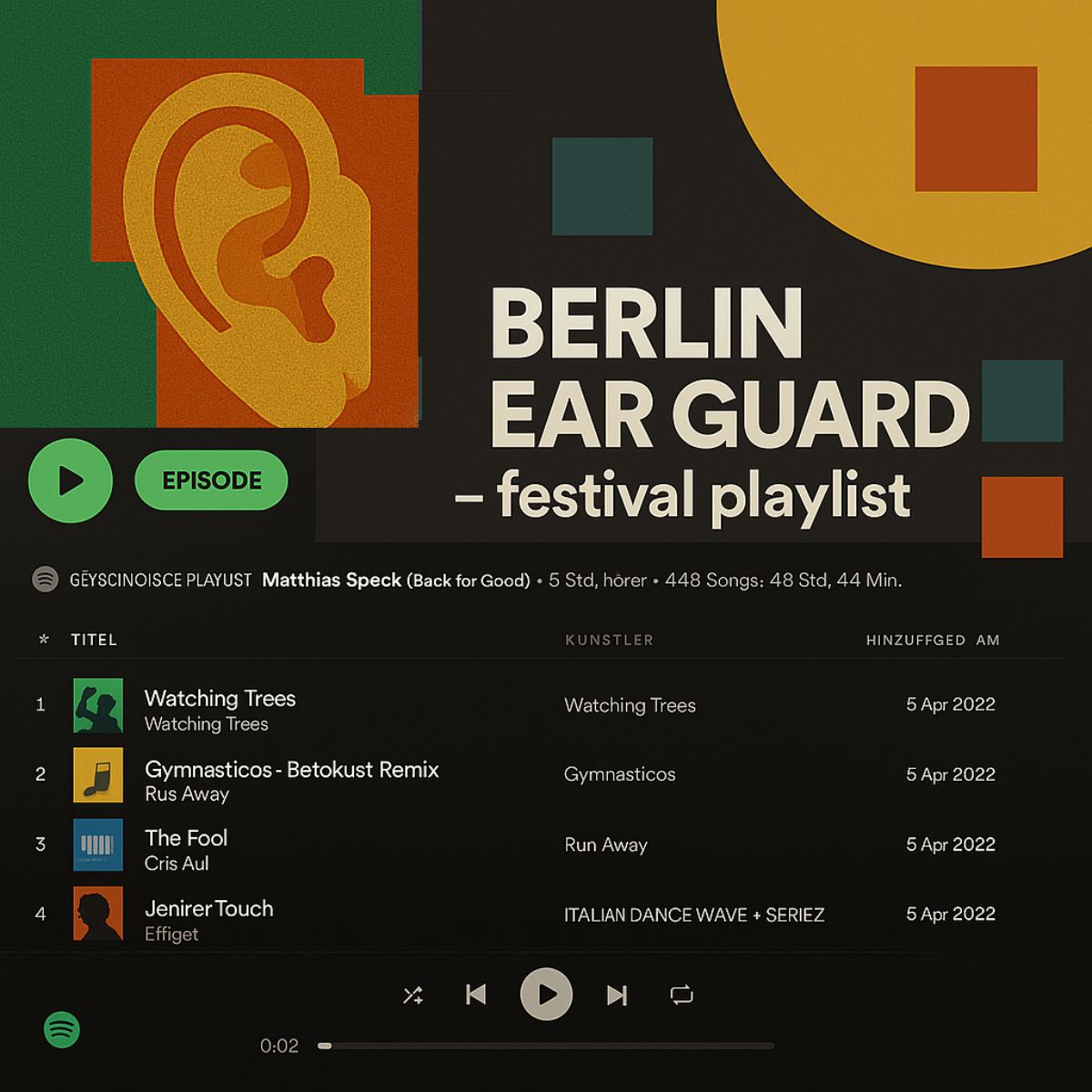 Berlin Ear Guard Festival Playlist bei Spotify