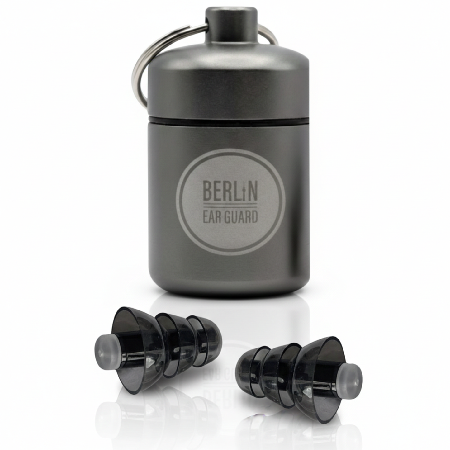 OHRSTÖPSEL "THE DARK NIGHT RISES" | CLUB, FESTIVAL, KONZERT, MUSIKER & DJ OHRENSTÖPSEL | 24DB SNR im Aluminiumbehälter von Berlin Ear Guard