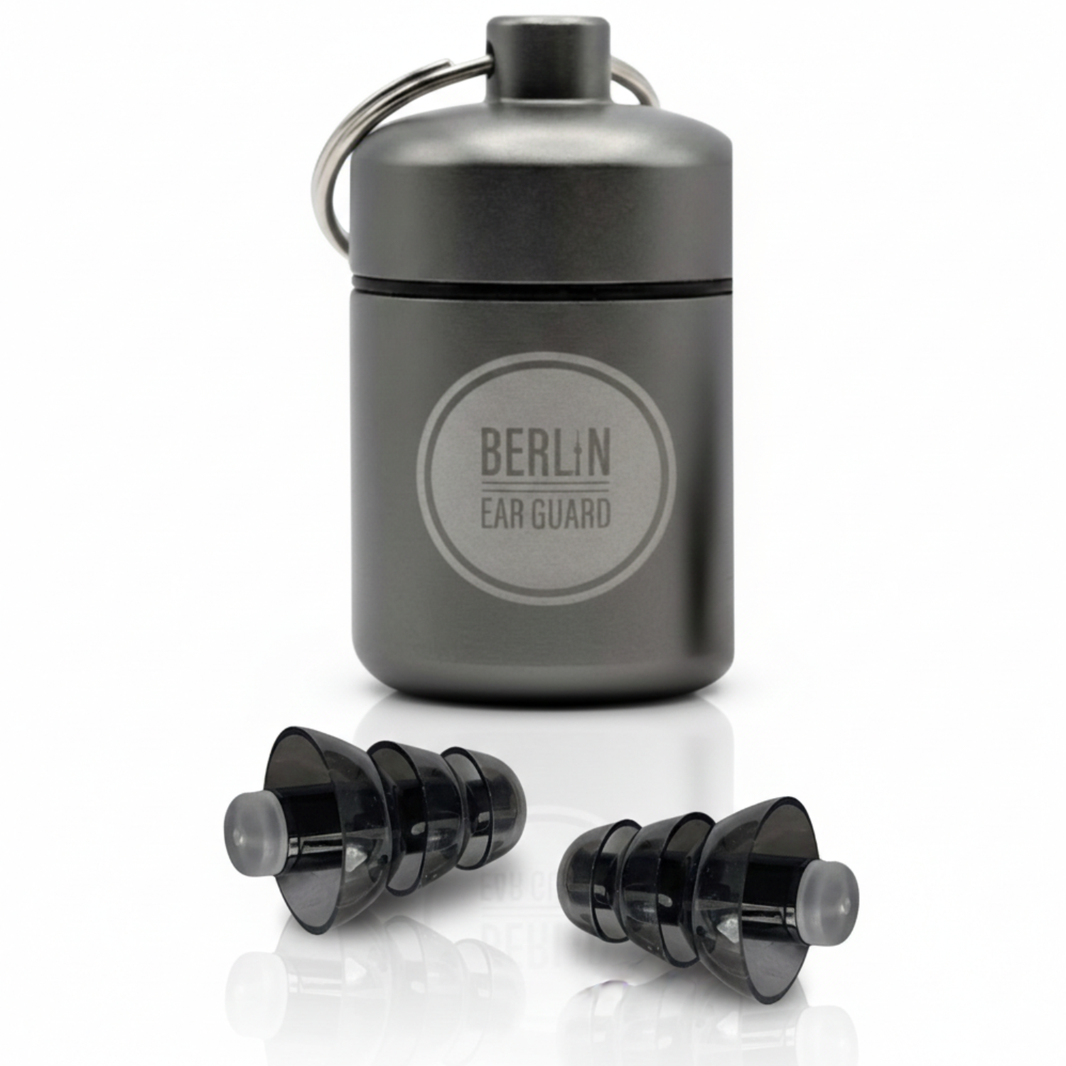 OHRSTÖPSEL "THE DARK NIGHT RISES" | CLUB, FESTIVAL, KONZERT, MUSIKER & DJ OHRENSTÖPSEL | 24DB SNR im Aluminiumbehälter von Berlin Ear Guard