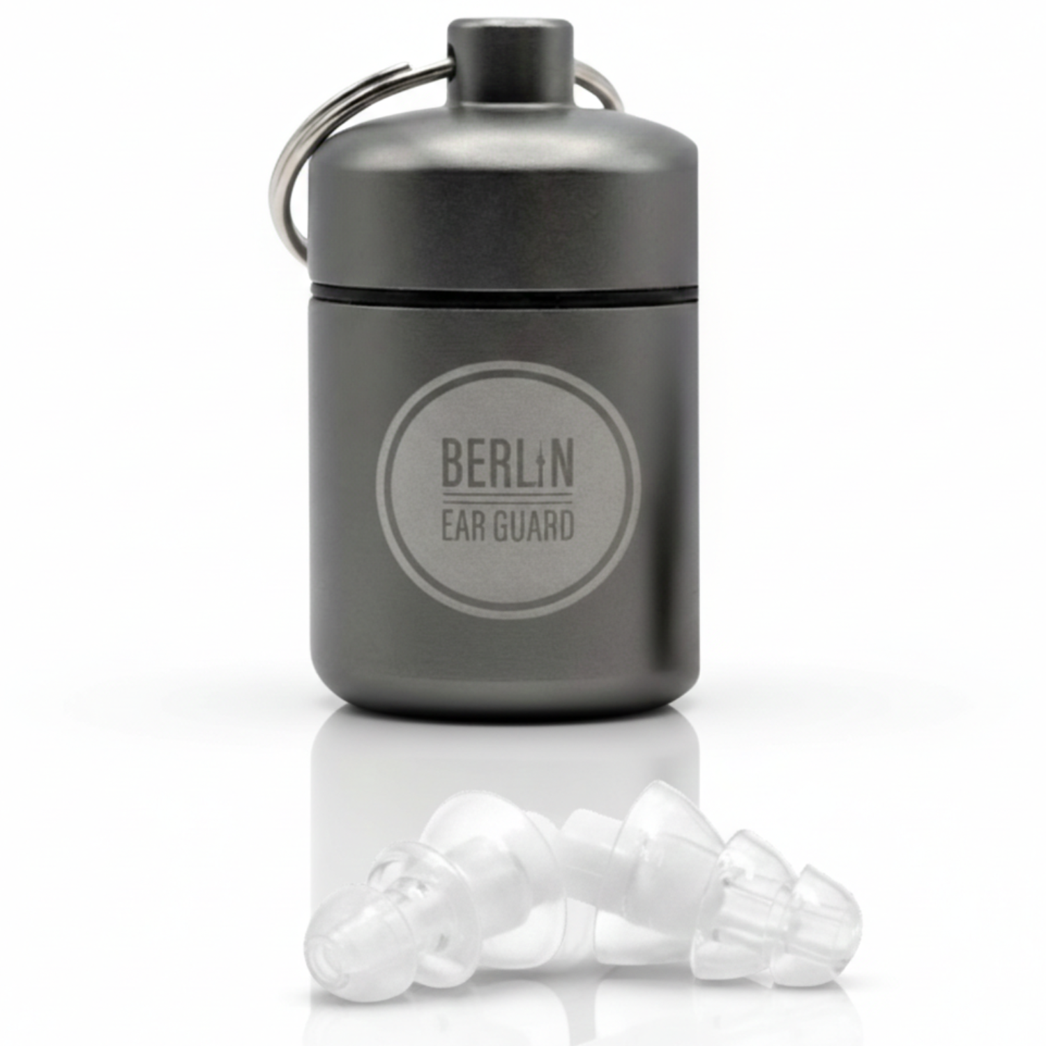 Ohrstöpsel "SCHLAF MIT MIR!" mit Filter | Allzweck-Waffe gegen Lärm 27dB im praktischen Aluminiumbehälter von Berlin Ear Guard