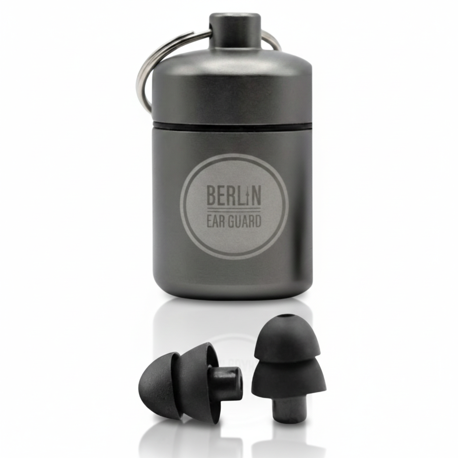 Ohrstöpsel "Schnarch X" Schlafgehörschutz 28dB mit praktischem Aluminium Behälter von Berlin Ear Guard