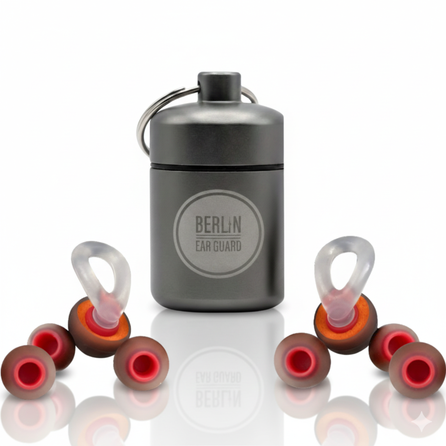 ohrstöpsel zum schwimmen und schnorcheln gegen wasser im ohr-mit wechselbaren endstücken in 3 größen - von berlin ear guard