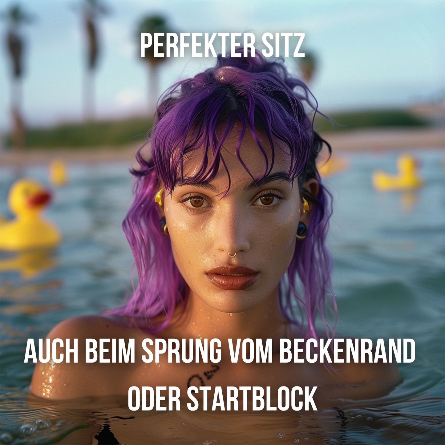 NACHFÜLLPACK -  "Quietscheentchen" Ohrstöpsel zum Schwimmen & Schnorcheln | (ohne Aufbewahrungebehälter)