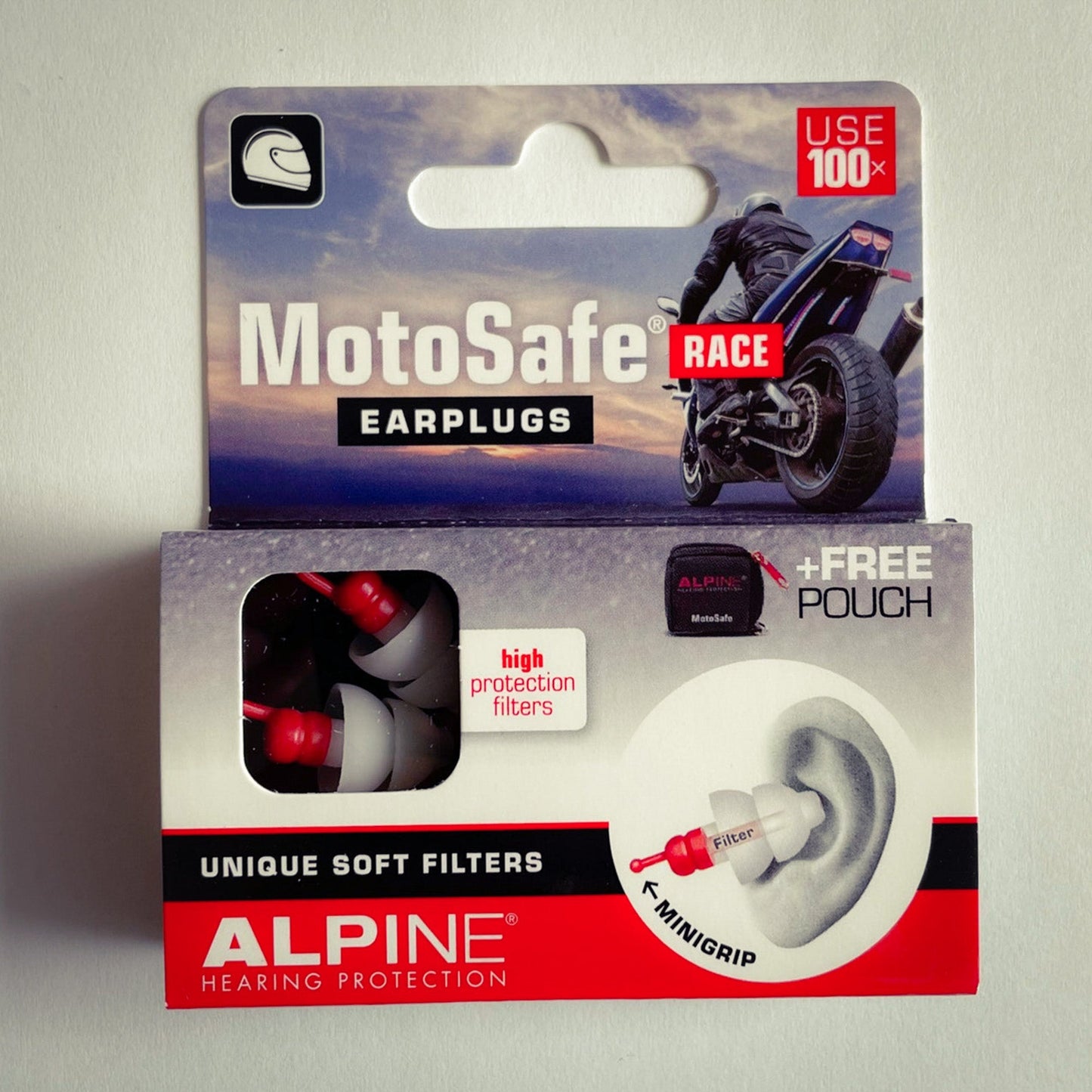 ALPINE OHRSTÖPSEL "MOTOSAFE" | FÜR MOTORRAD, MOTORSPORT & mehr | 20dB - BERLIN EAR GUARD® OHRSTÖPSEL SHOP